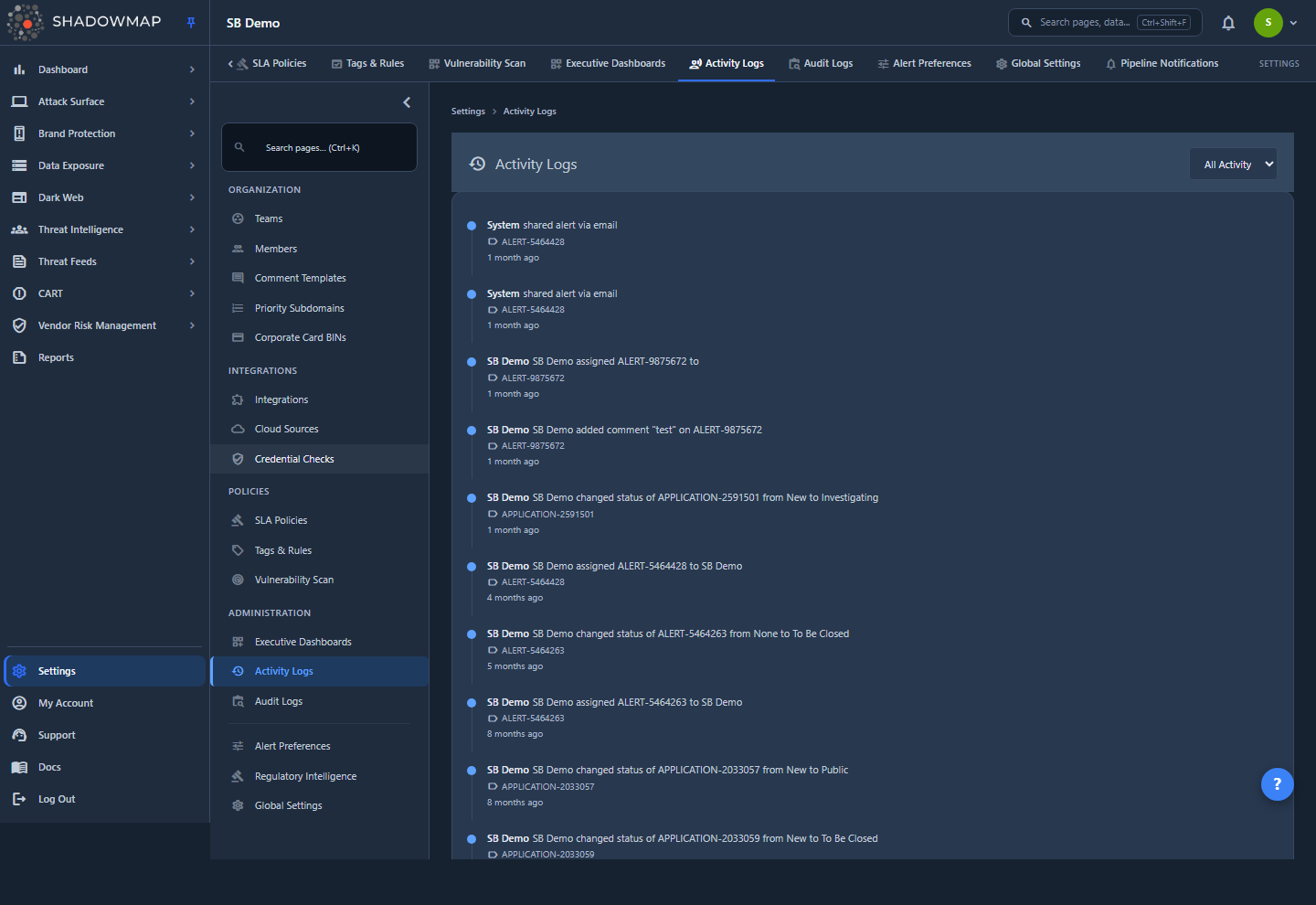 Activity Logs