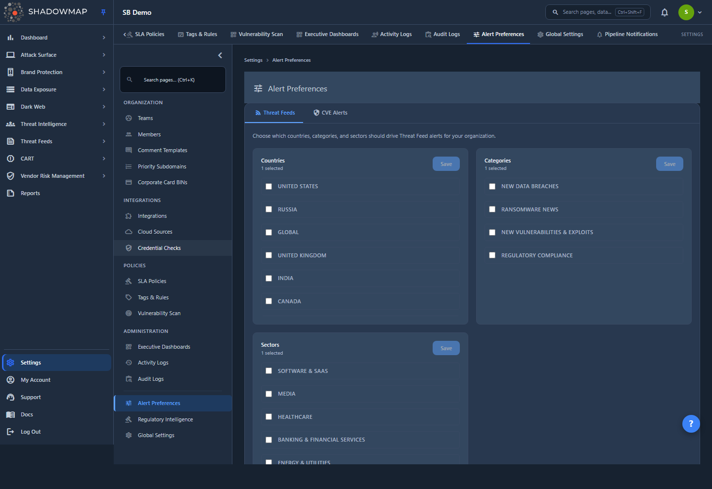 Alert Preferences