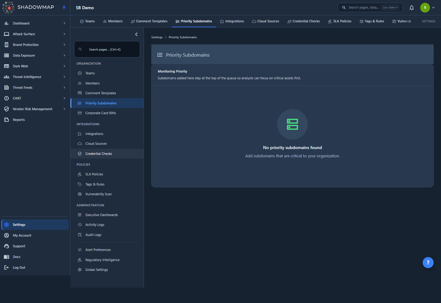 Priority Subdomains